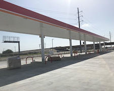 gas station midway through construction